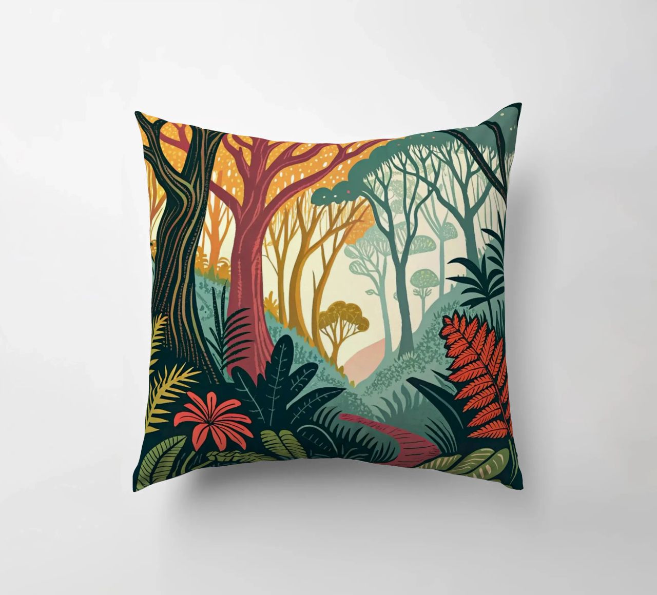 Enchanted Forest Path decorative cushion by Artistic-shop