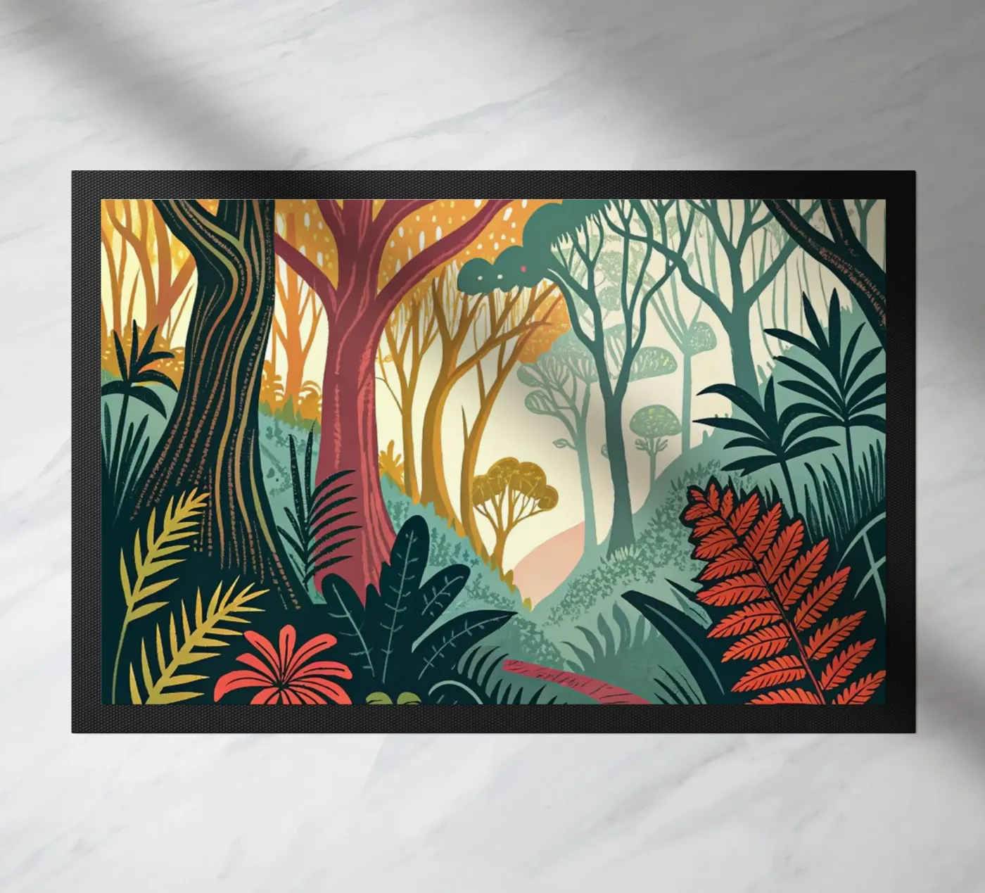 Betoverd bospad deurmat van Artistic-shop