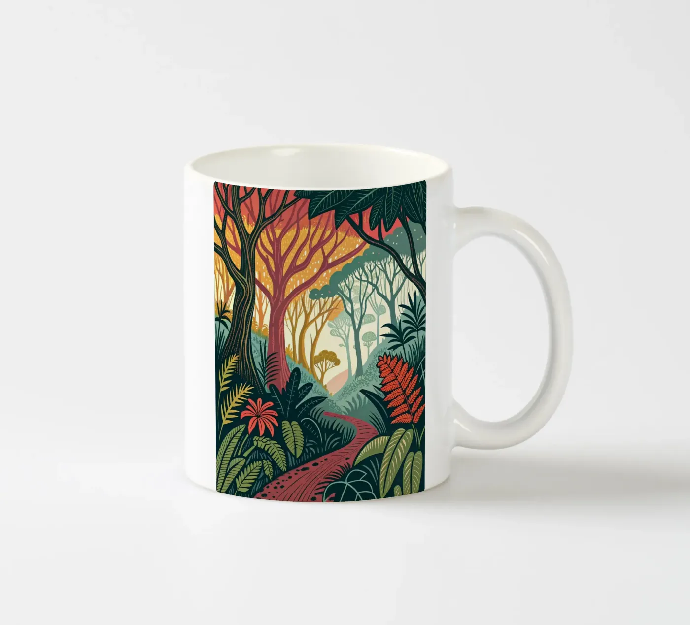 Enchanted Forest Path ceramic mug by Artistic-shop