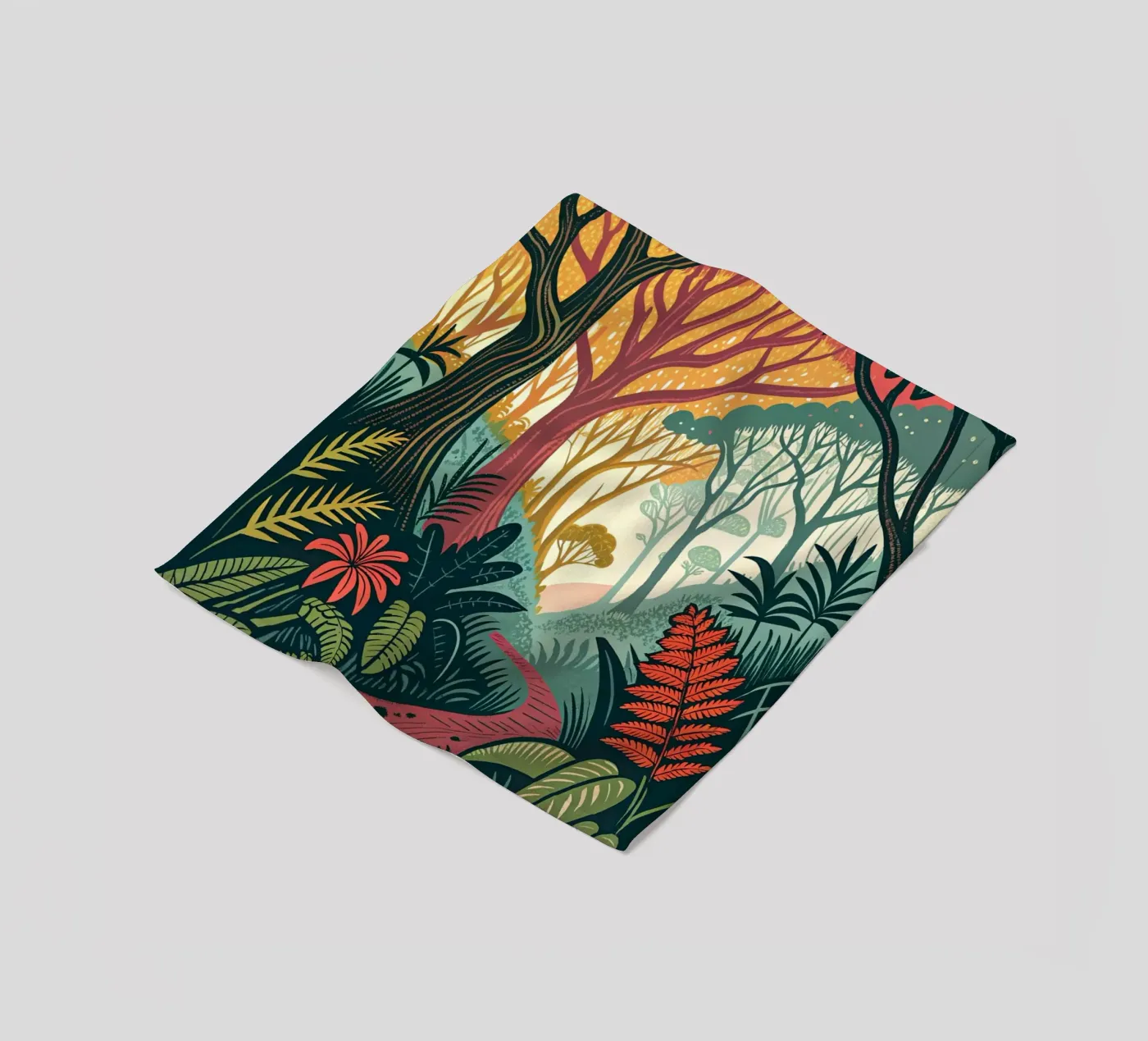 Verwunschener Waldpfad Fleecedecke von Artistic-shop