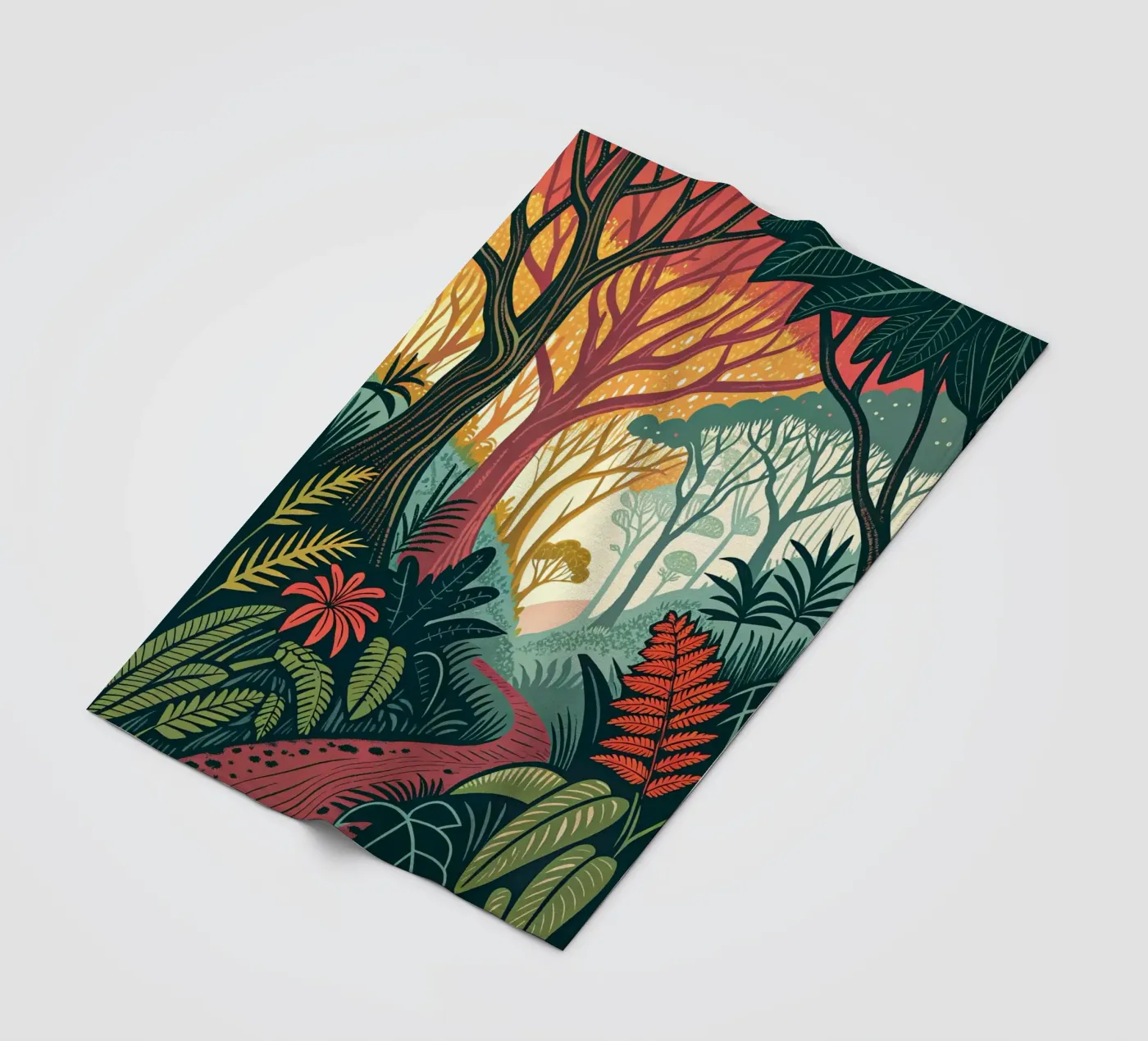 Verwunschener Waldpfad Fleecedecke von Artistic-shop