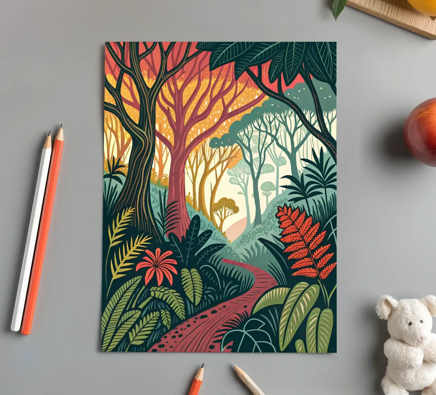 Enchanted Forest Path sticker sheet by Artistic-shop
