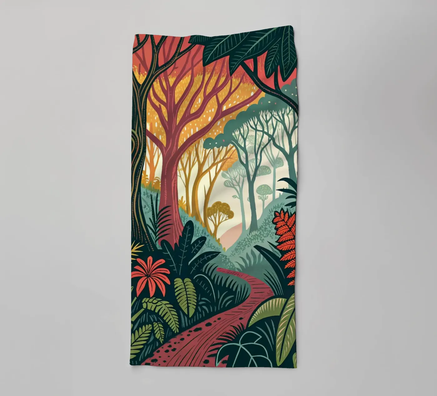 Betoverd bospad badhanddoek van Artistic-shop