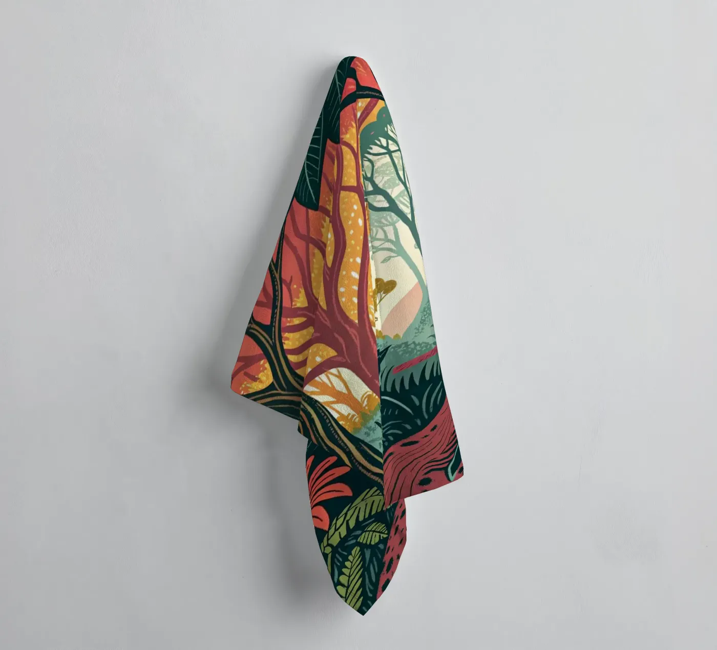 Betoverd bospad badhanddoek van Artistic-shop