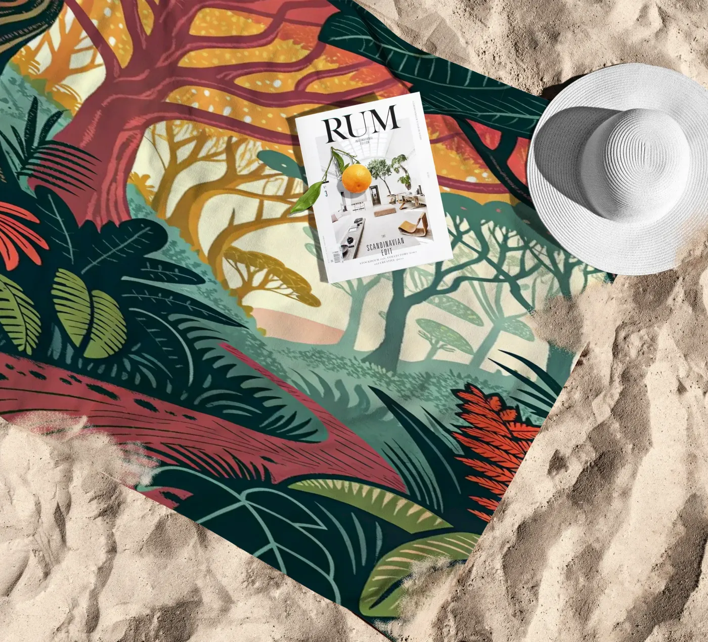 Chemin de la forêt enchantée serviette de plage de Artistic-shop