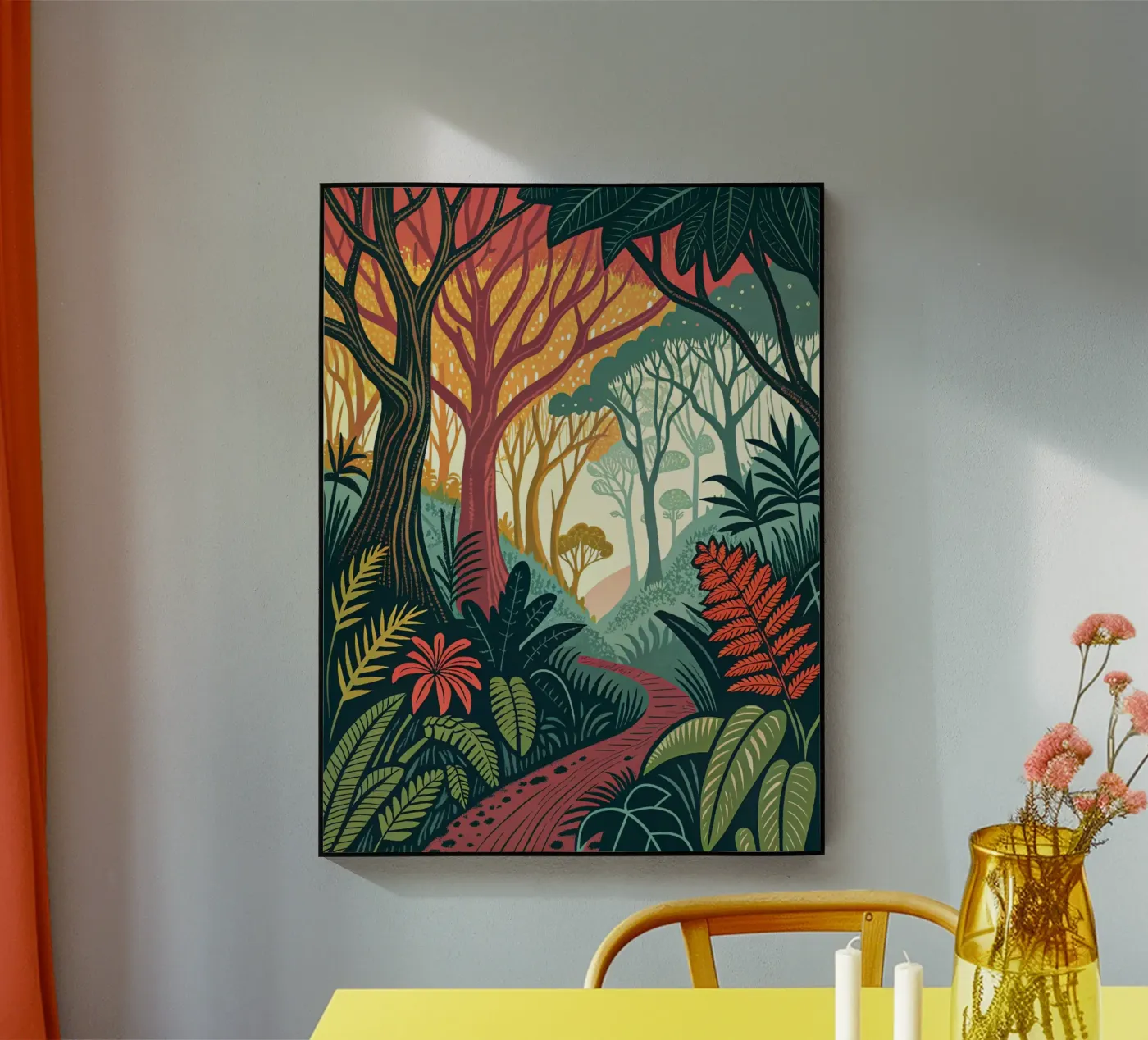 Betoverd bospad acryl van Artistic-shop