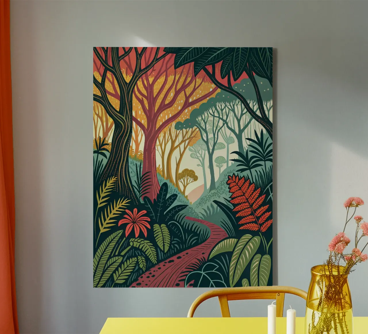 Verwunschener Waldpfad Leinwand von Artistic-shop