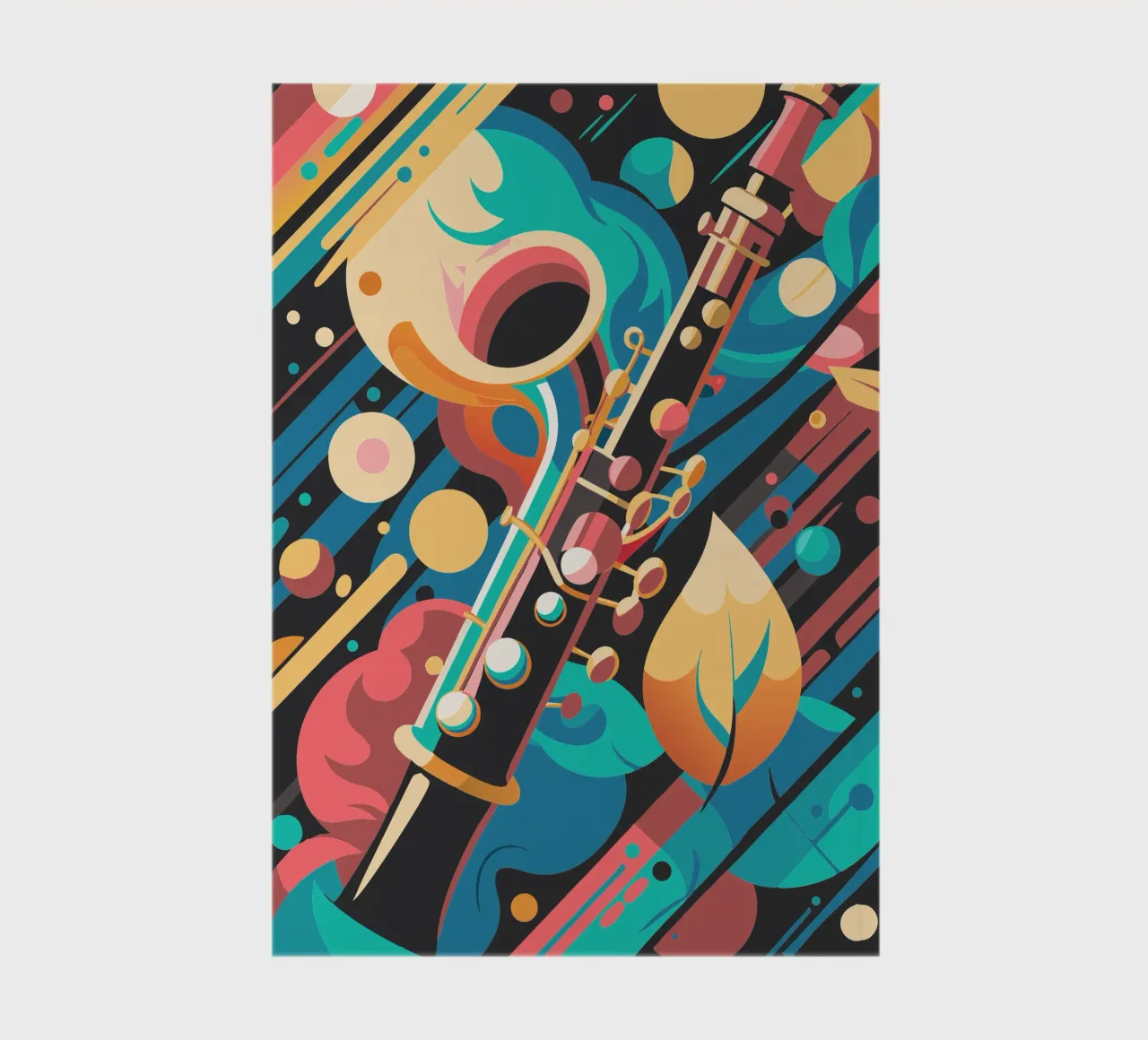 clarinete pintura arte moderno cuaderno de jasmine