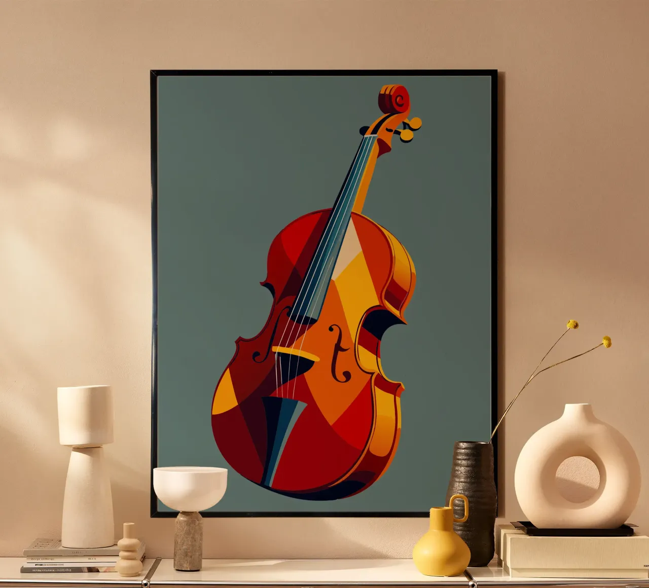 contra bass pittura arte moderna poster con telaio in plastica da jasmine