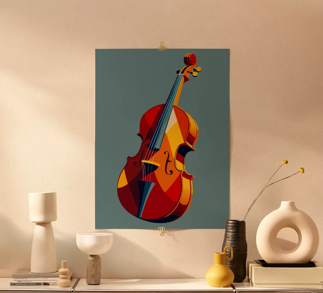 contra bass pittura arte moderna poster con telaio in plastica da jasmine