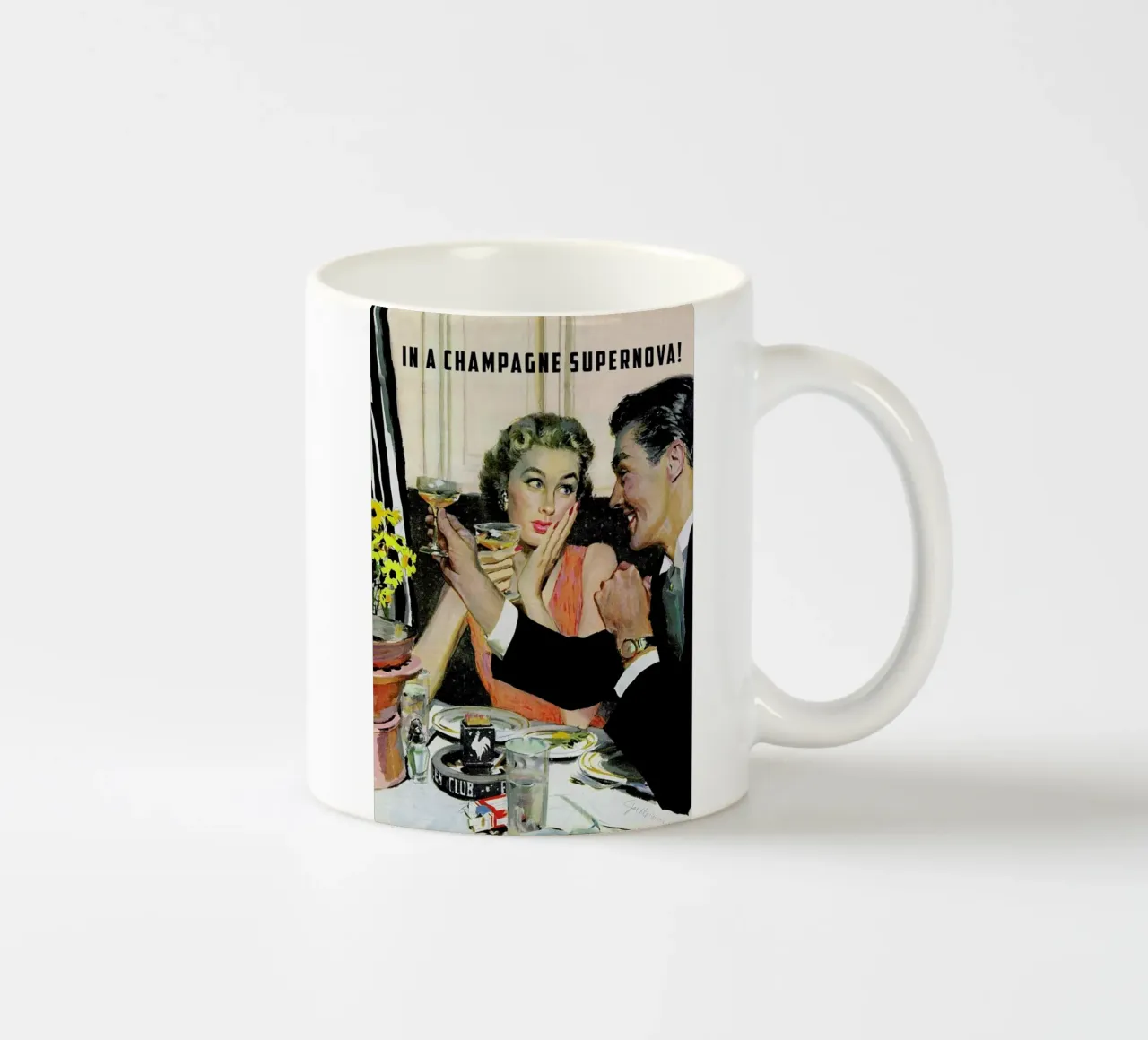In A Champagne Supernova! tazza in ceramica da Gallery Print and Art Limited