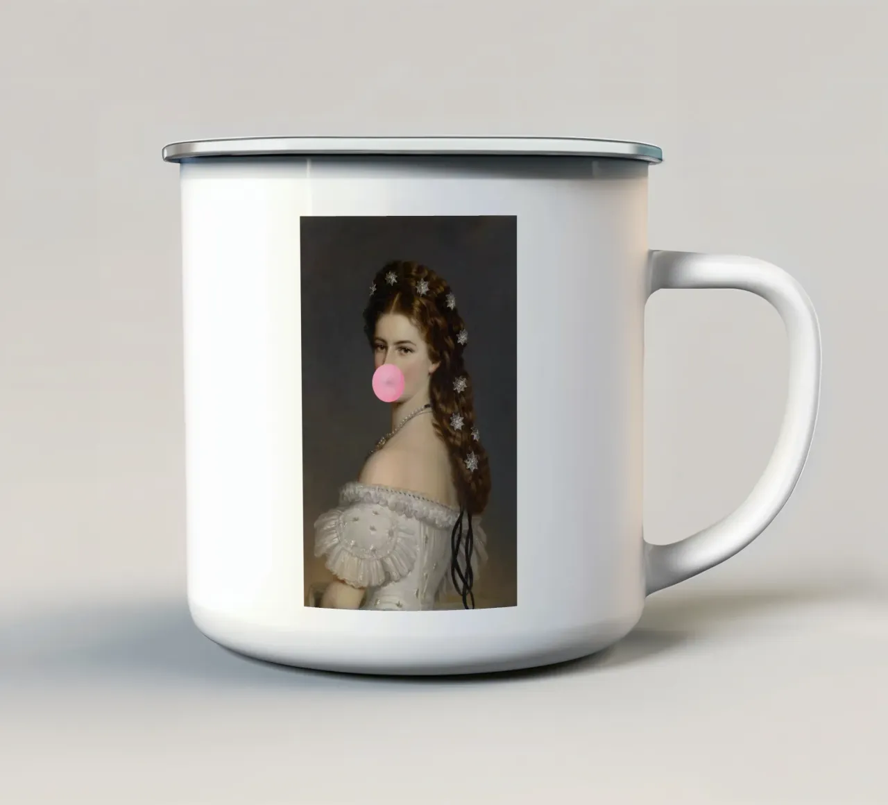 Bubble-Gum Sisi tazza in smalto da GraceDigitalArtCo