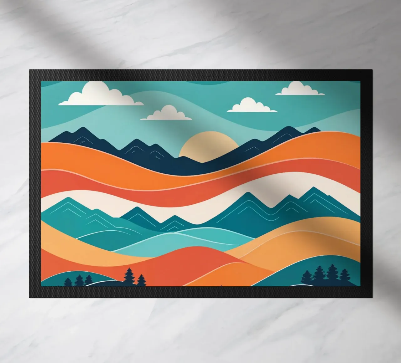 Tramonto sereno in montagna zerbino da Artistic-shop