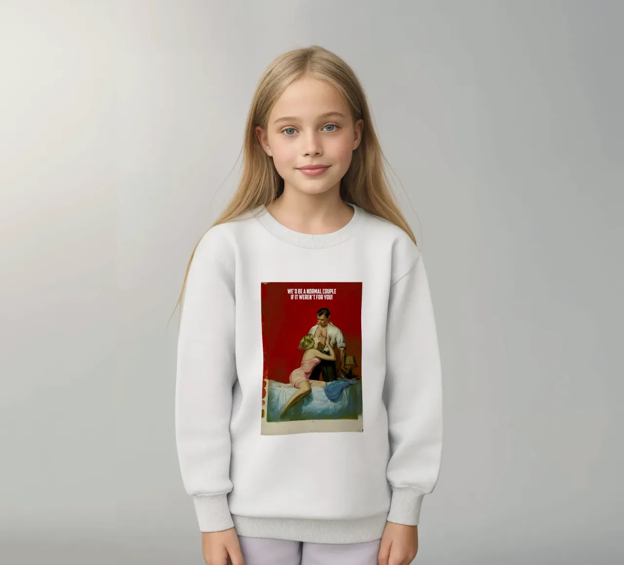 We'd Be A Normal Couple kids sweatshirt by Gallery Print and Art Limited