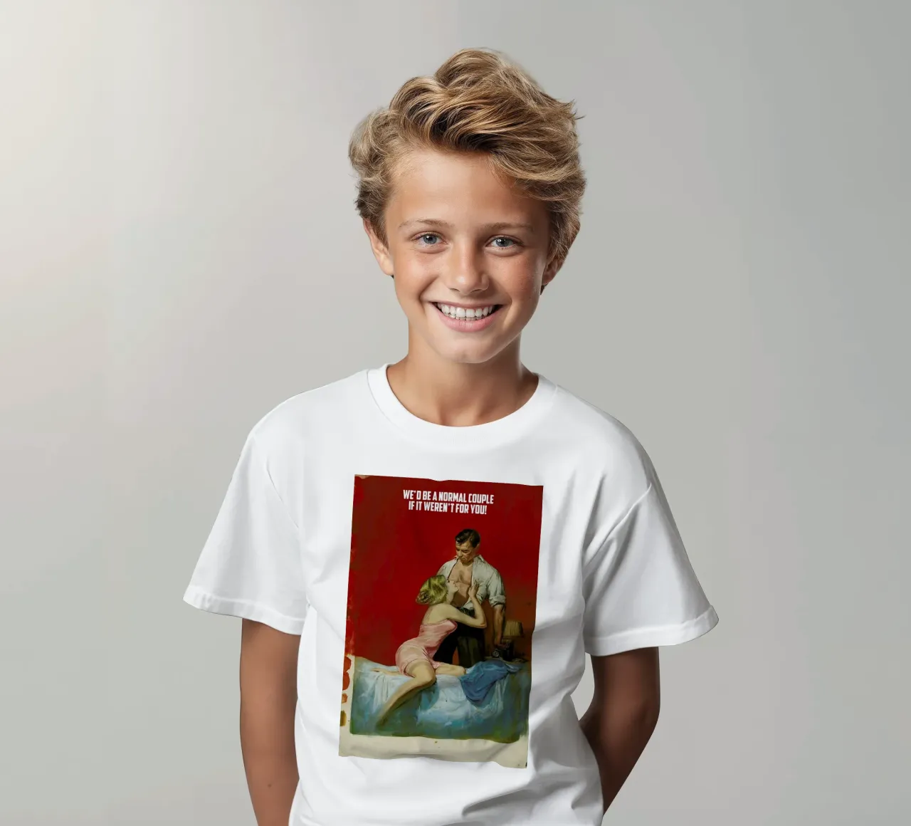 We'd Be A Normal Couple kids t-shirt by Gallery Print and Art Limited