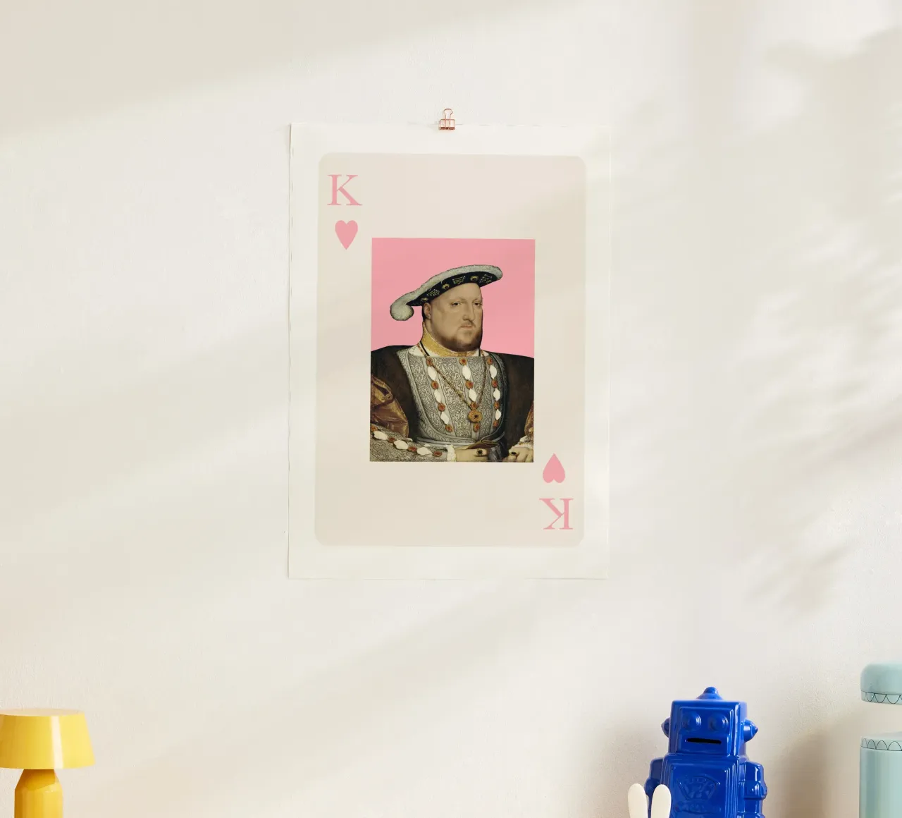 King Henry VIII Playing Card Art poster con telaio in alluminio da GraceDigitalArtCo
