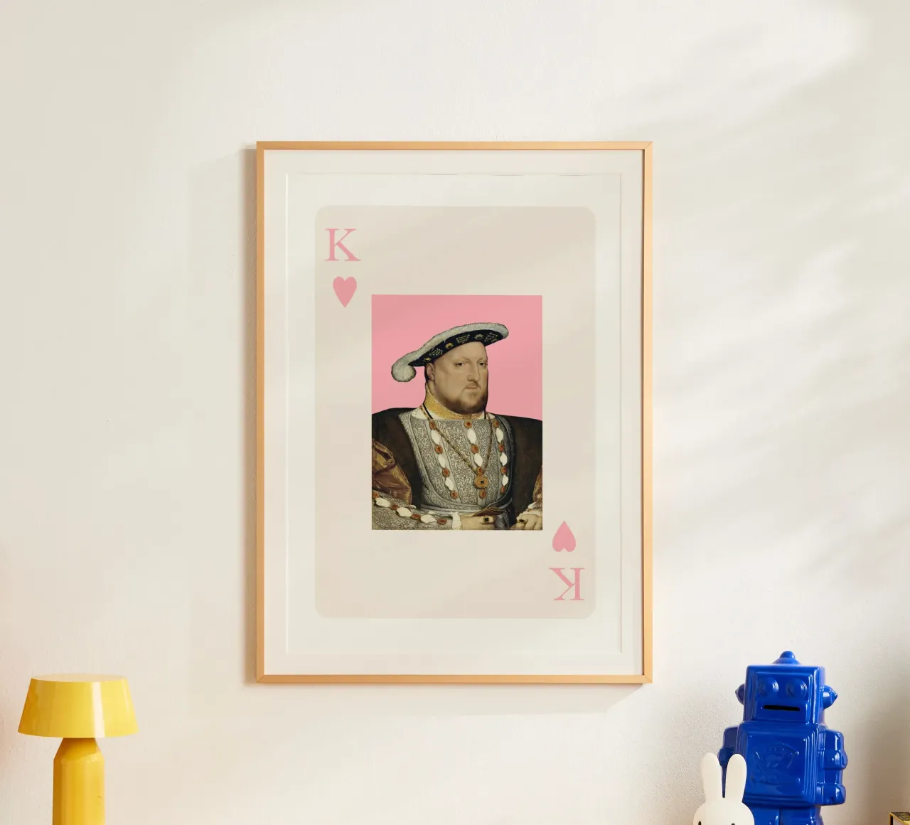 King Henry VIII Playing Card Art poster con telaio in alluminio da GraceDigitalArtCo