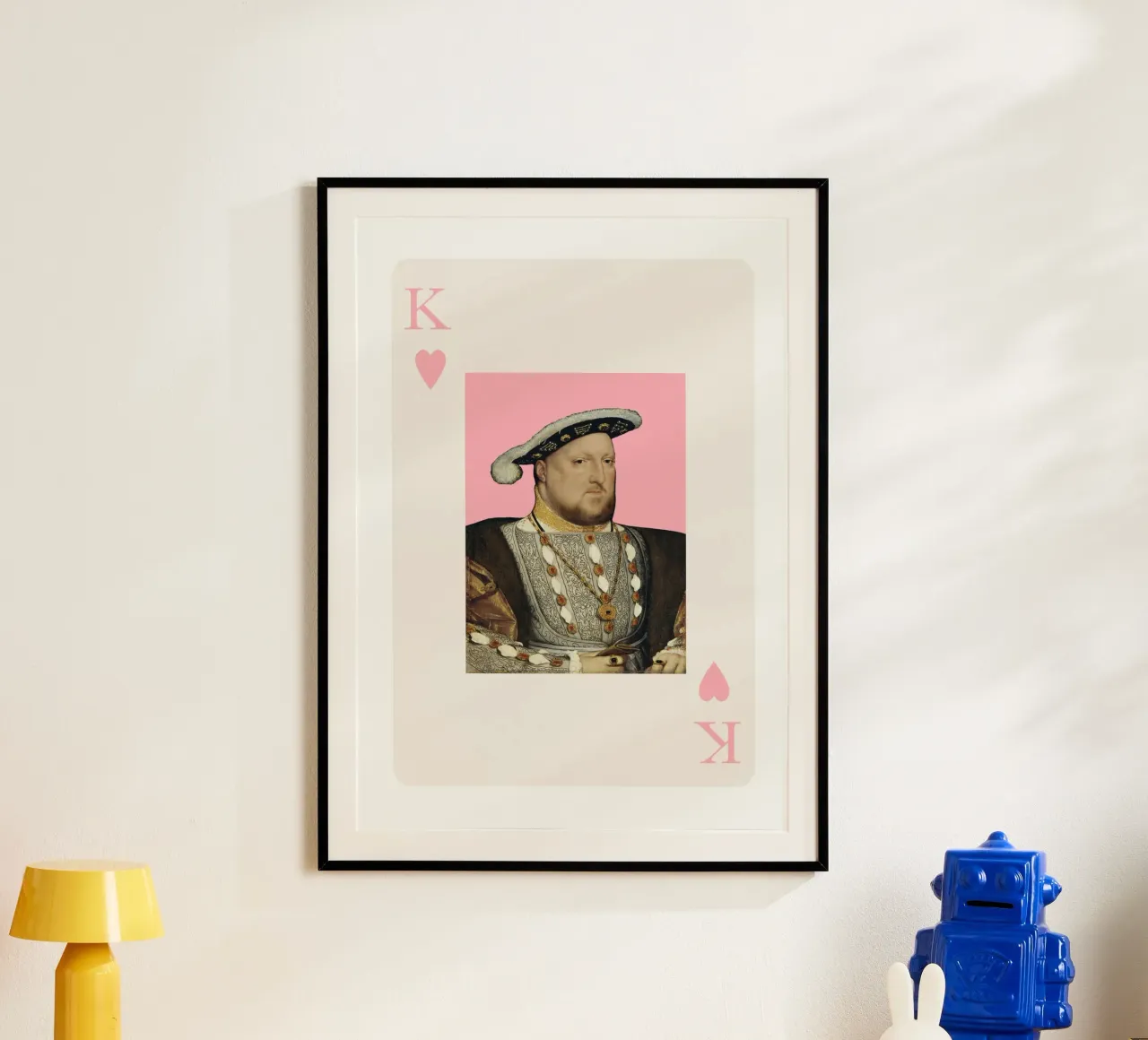 King Henry VIII Playing Card Art poster con telaio in alluminio da GraceDigitalArtCo