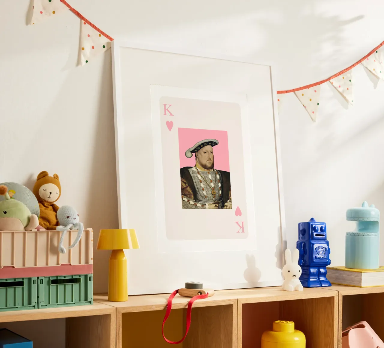 King Henry VIII Playing Card Art poster con telaio in alluminio da GraceDigitalArtCo