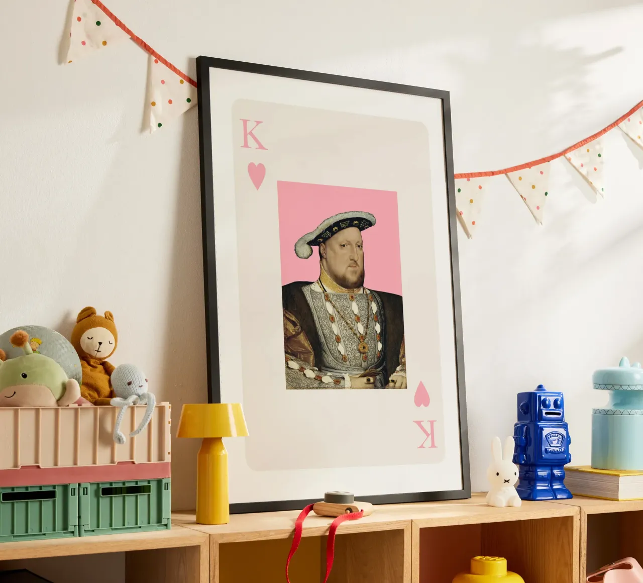 King Henry VIII Playing Card Art poster con telaio in alluminio da GraceDigitalArtCo