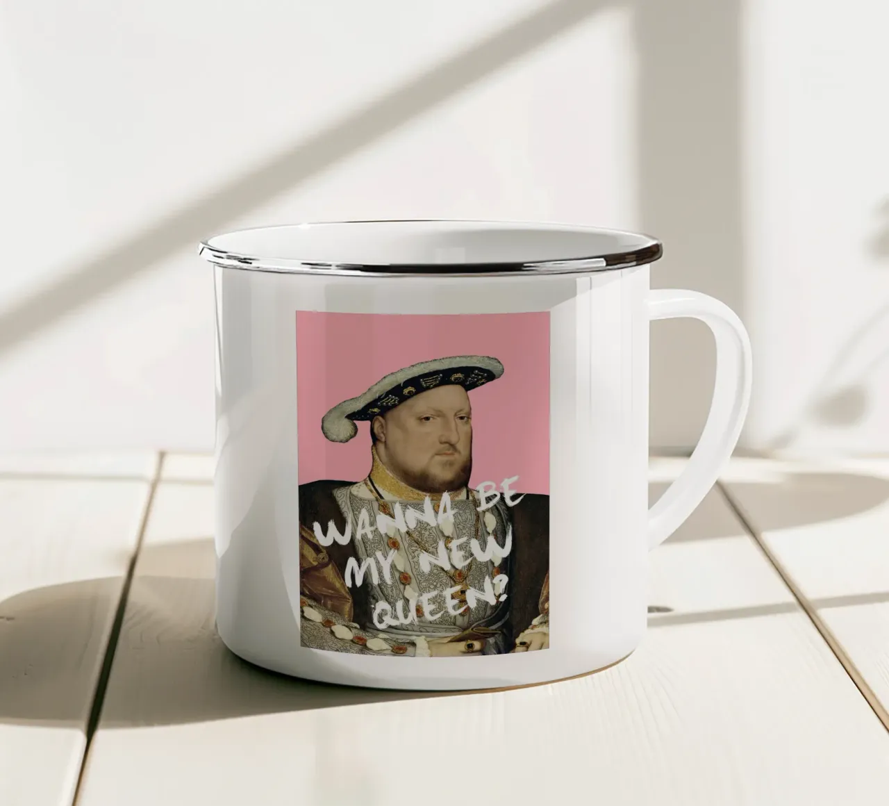 King Henry VIII New Queen tazza in smalto da GraceDigitalArtCo