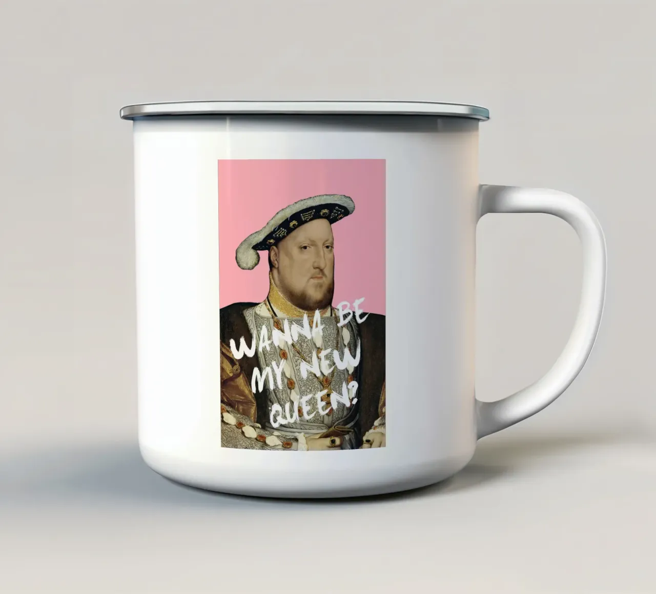 King Henry VIII New Queen tazza in smalto da GraceDigitalArtCo