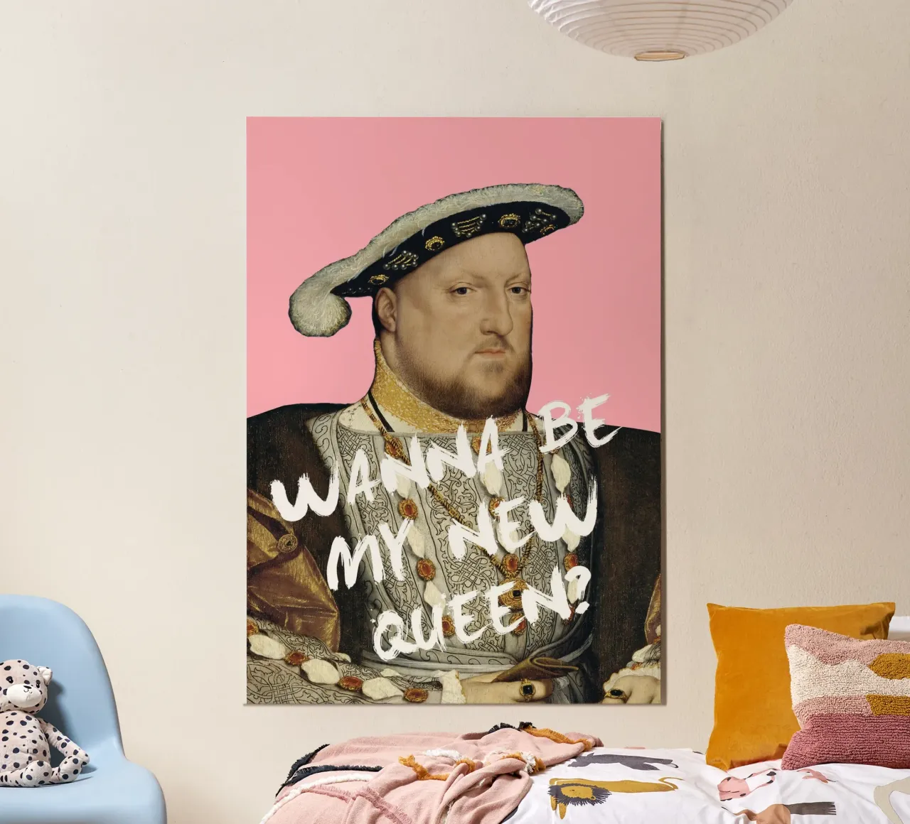 King Henry VIII New Queen poster con telaio in plastica da GraceDigitalArtCo