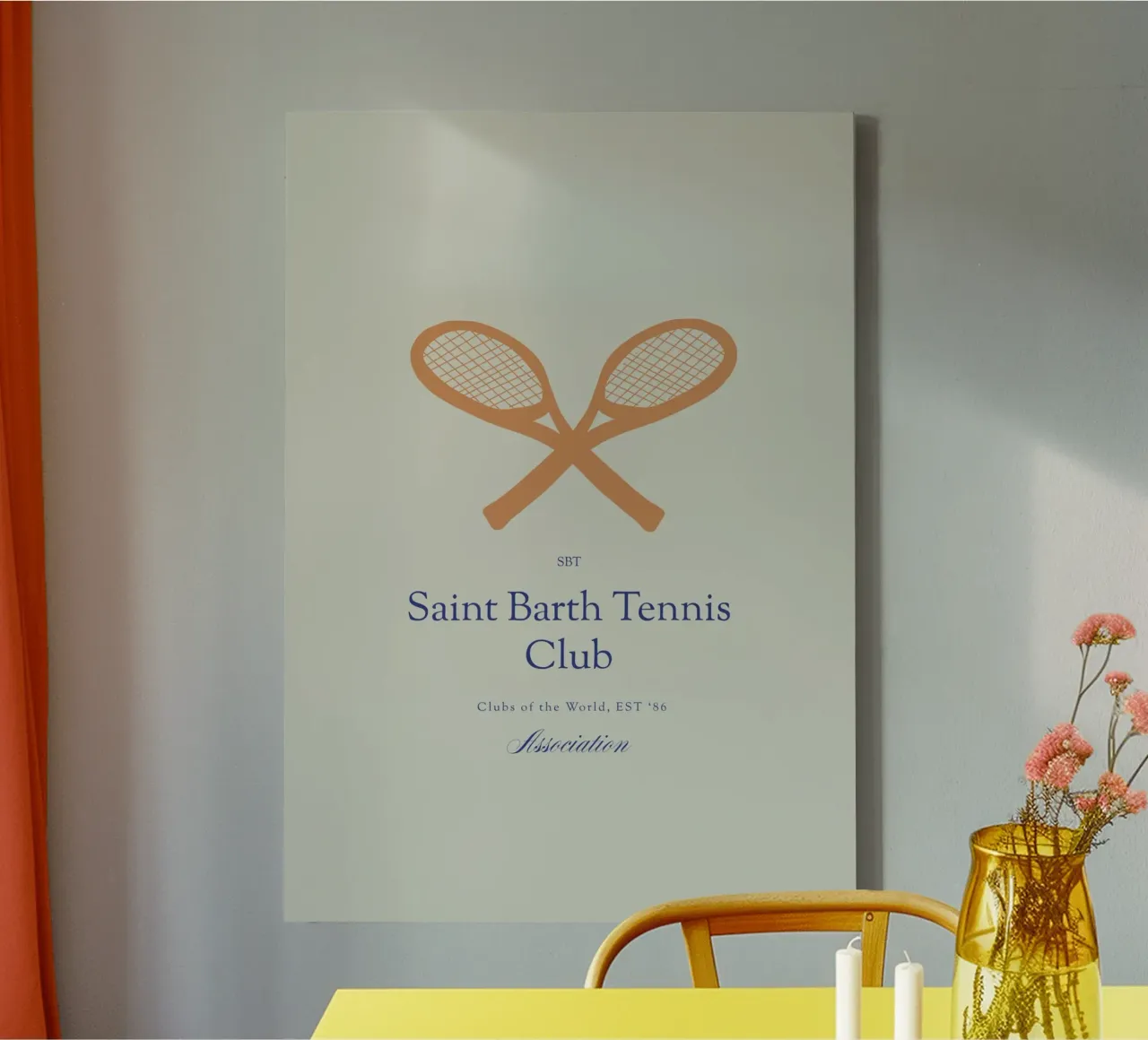 Saint Barth Club No 02 tela con Cornice a cassetta da treechild