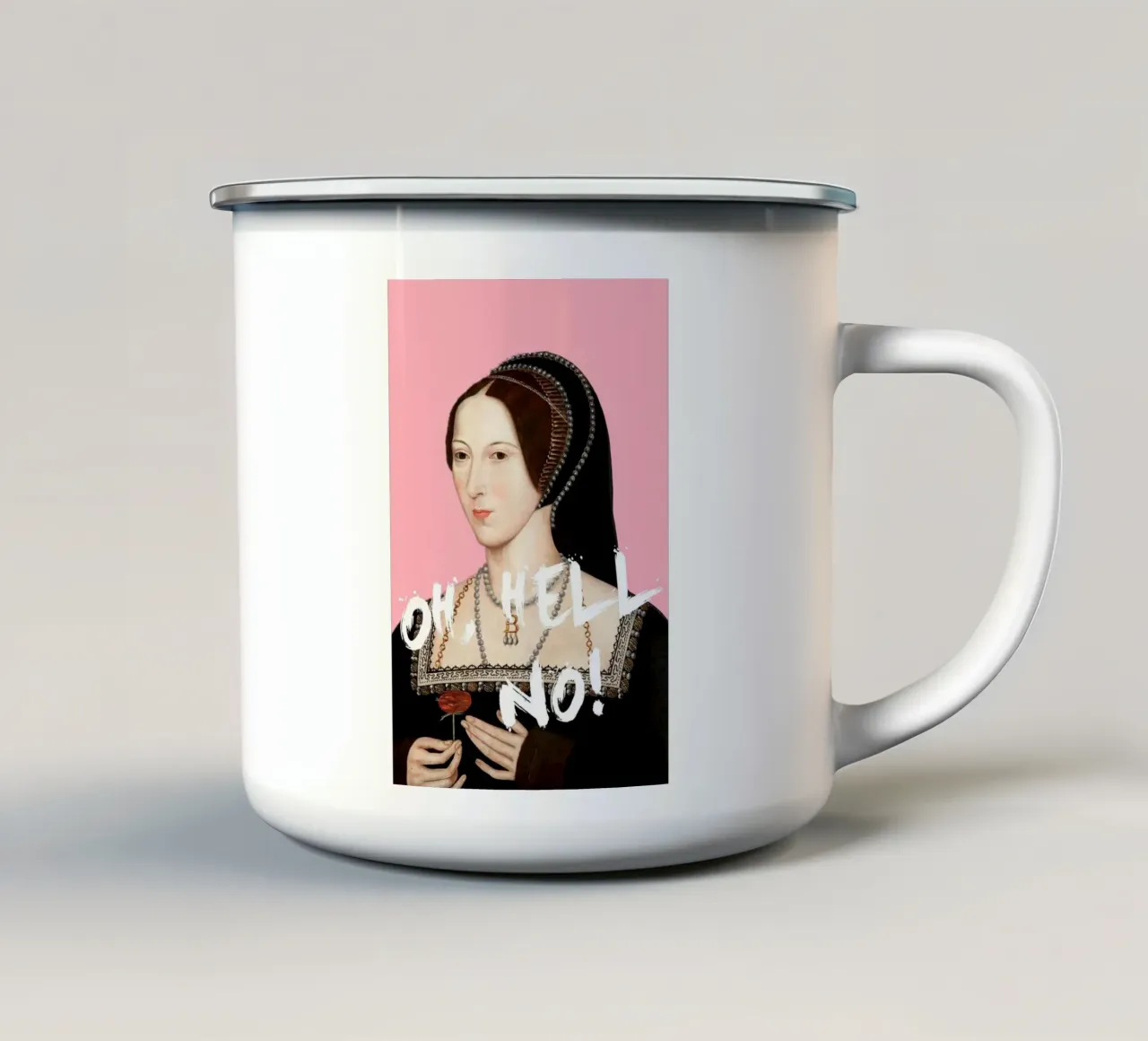 Anne Boleyn - Oh hell no tazza in smalto da GraceDigitalArtCo