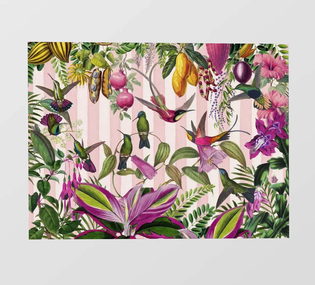 Paradiso esotico nascosto dei colibrì telo in pvc da Andrea Haase Vintage World