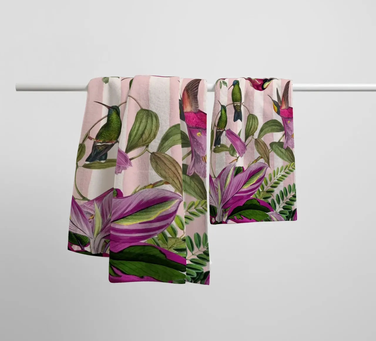 Paradiso esotico nascosto dei colibrì asciugamano da bagno da Andrea Haase Vintage World