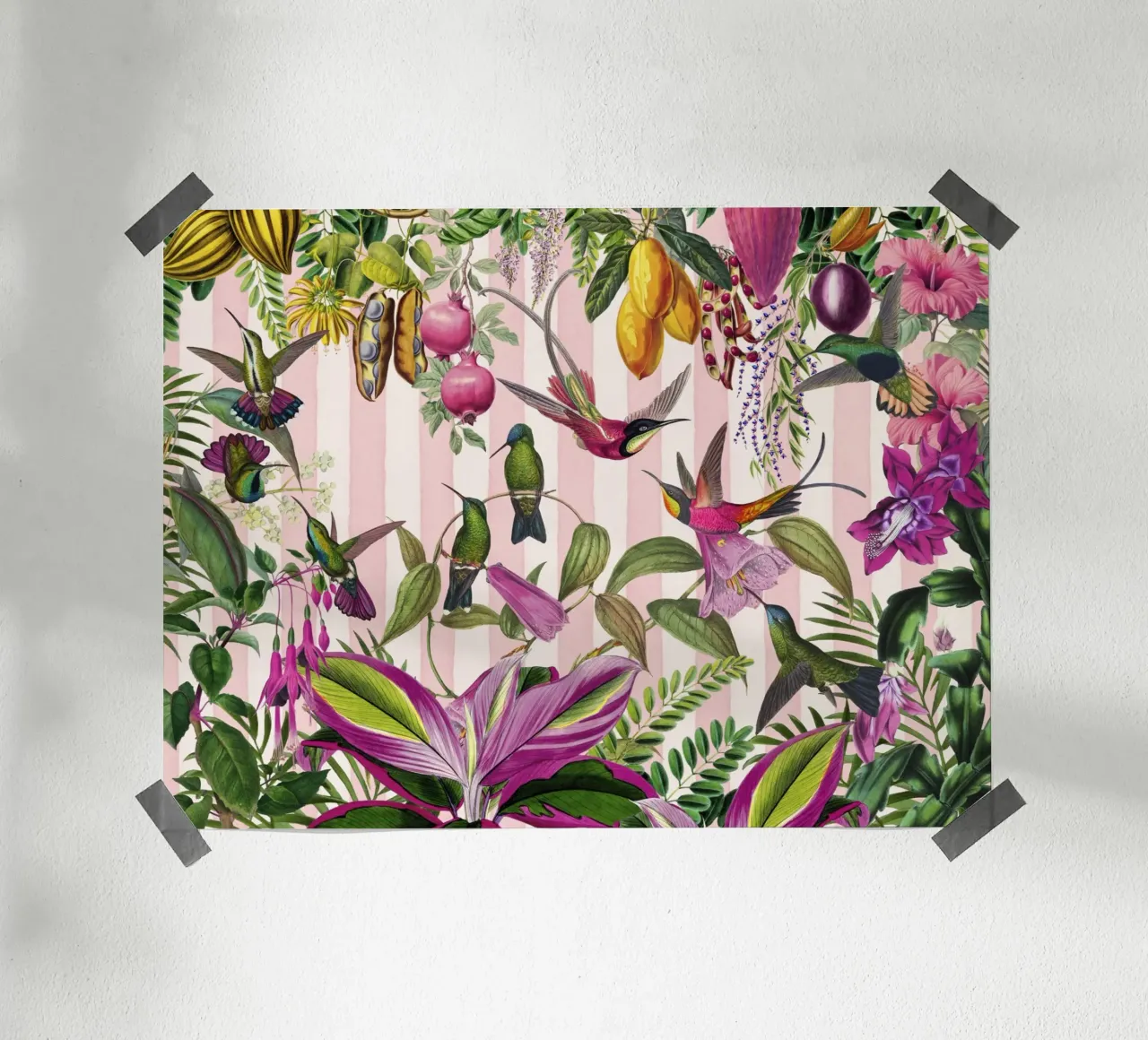 Paradiso esotico nascosto dei colibrì poster da Andrea Haase Vintage World