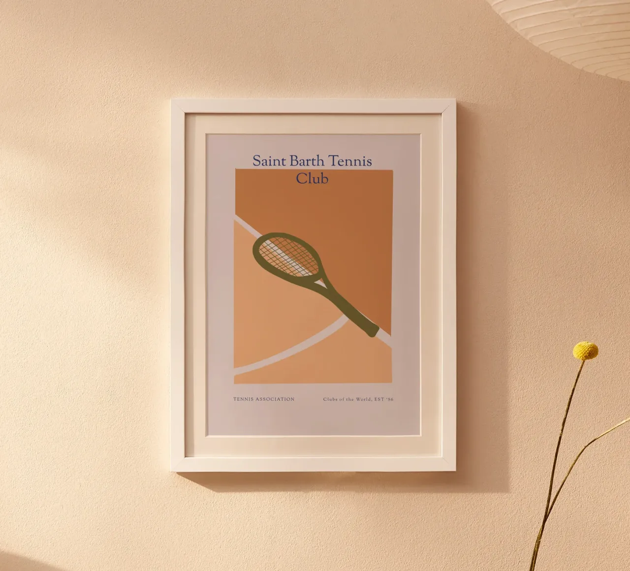 Saint Barth Club No 03 poster con telaio in plastica da treechild