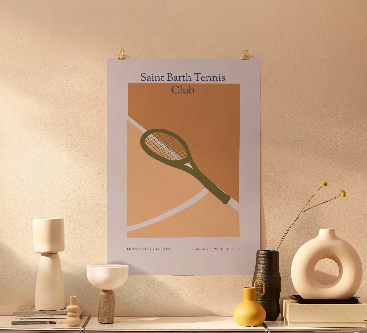 Saint Barth Club No 03 poster con telaio in plastica da treechild
