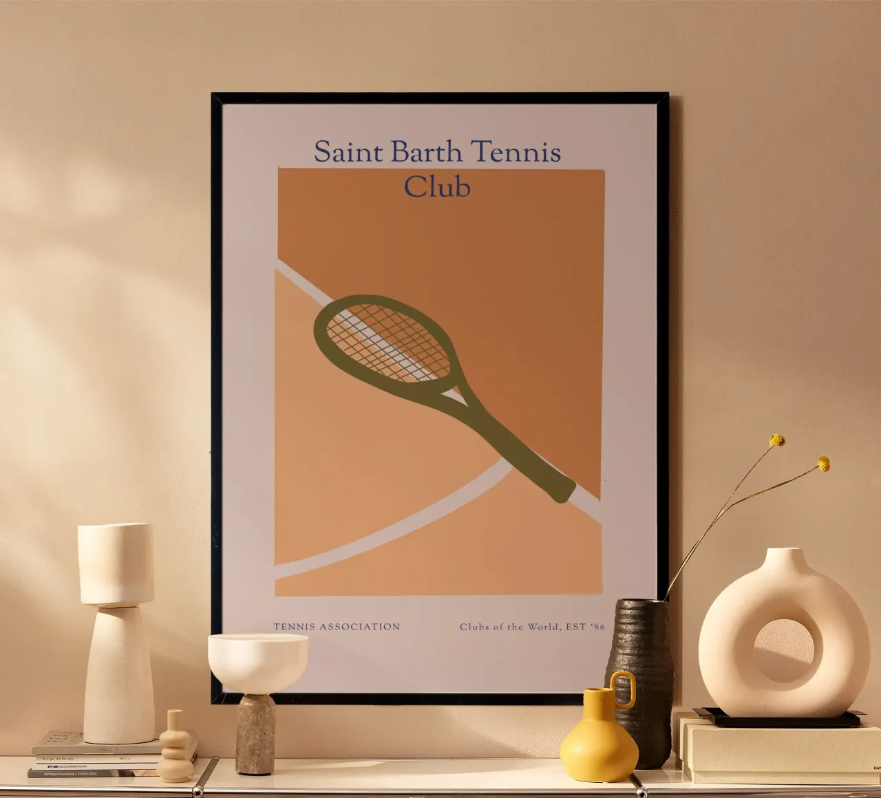 Saint Barth Club No 03 poster con telaio in plastica da treechild