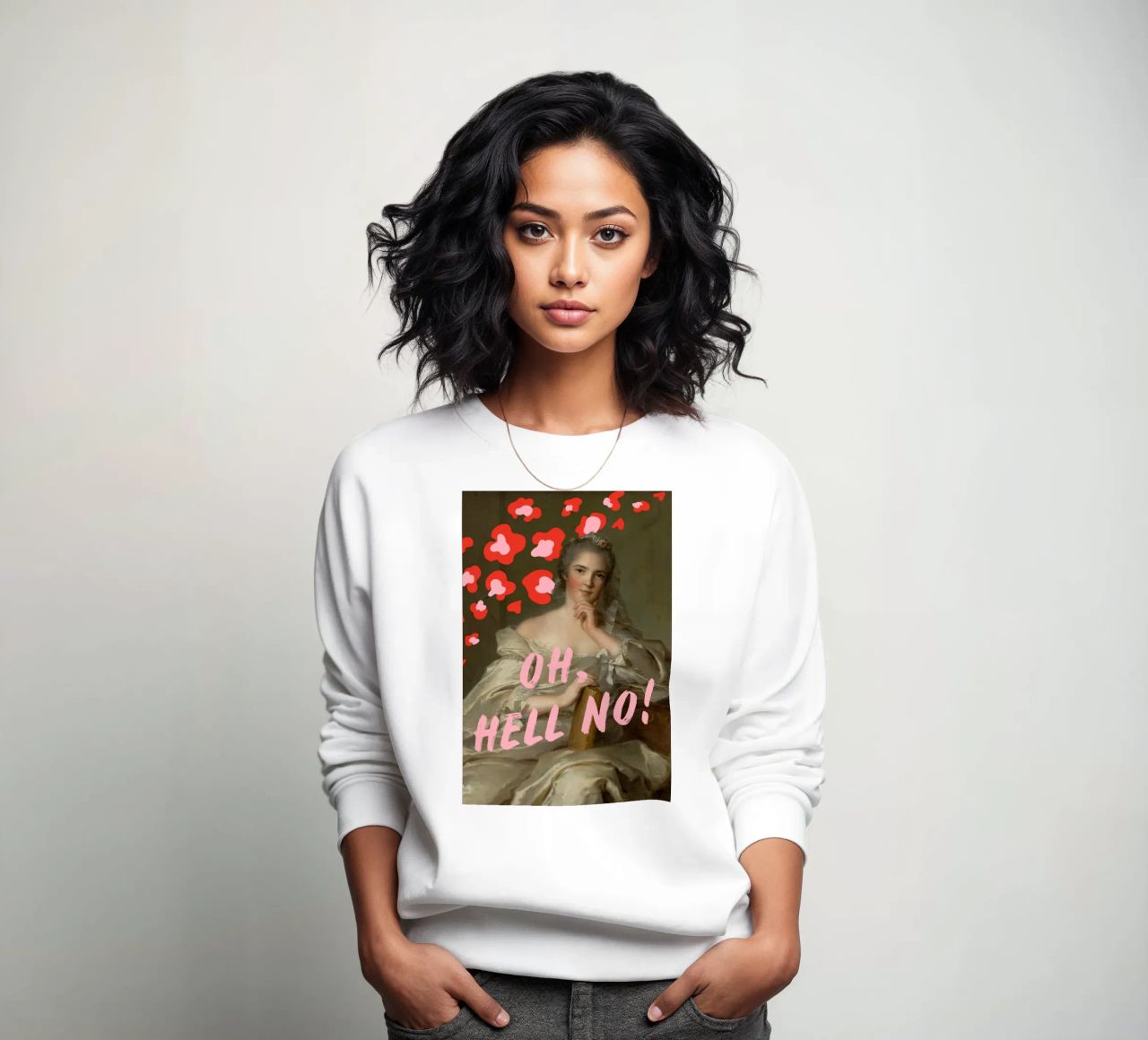 Woman Portrait with Text felpa da GraceDigitalArtCo