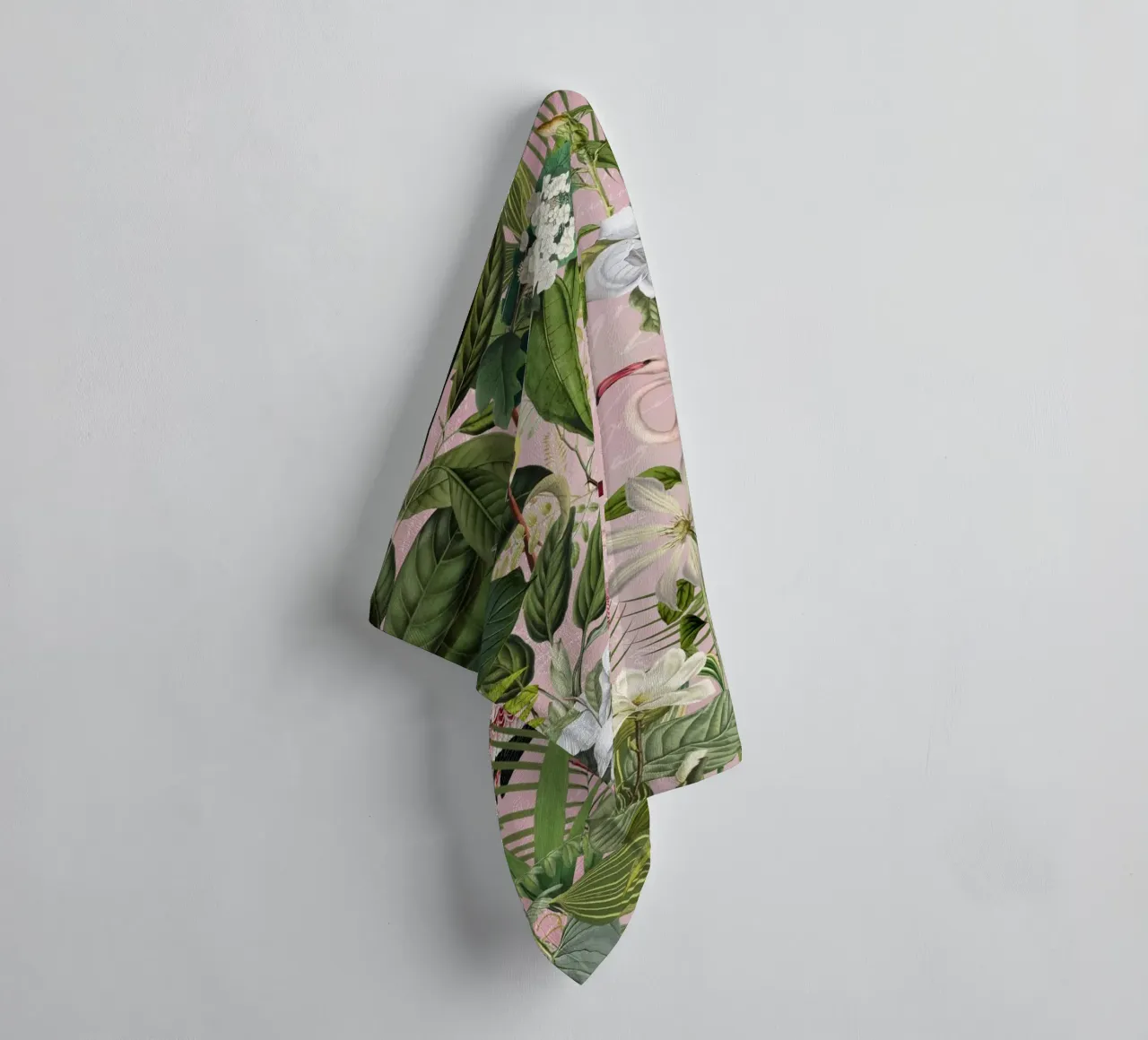 Flamingo Jungle Exotic Island towel by Andrea Haase Vintage World