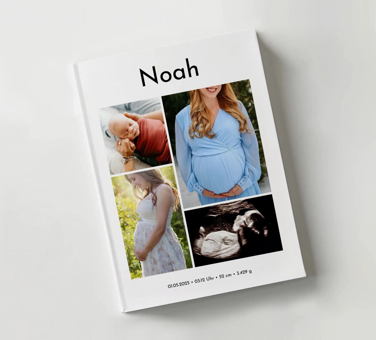Fotocollage Geburt • Baby & Schwangerschaft 02 Notizbuch von Bildschön | Fotocollagen