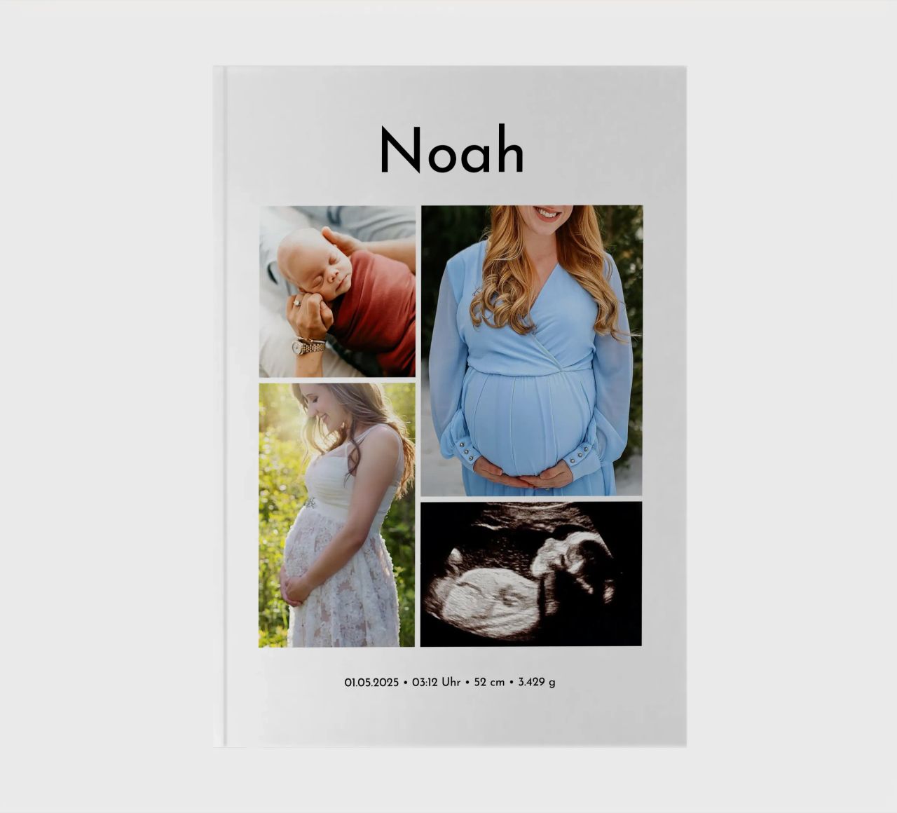 Fotocollage Geburt • Baby & Schwangerschaft 02 Notizbuch von Bildschön | Fotocollagen