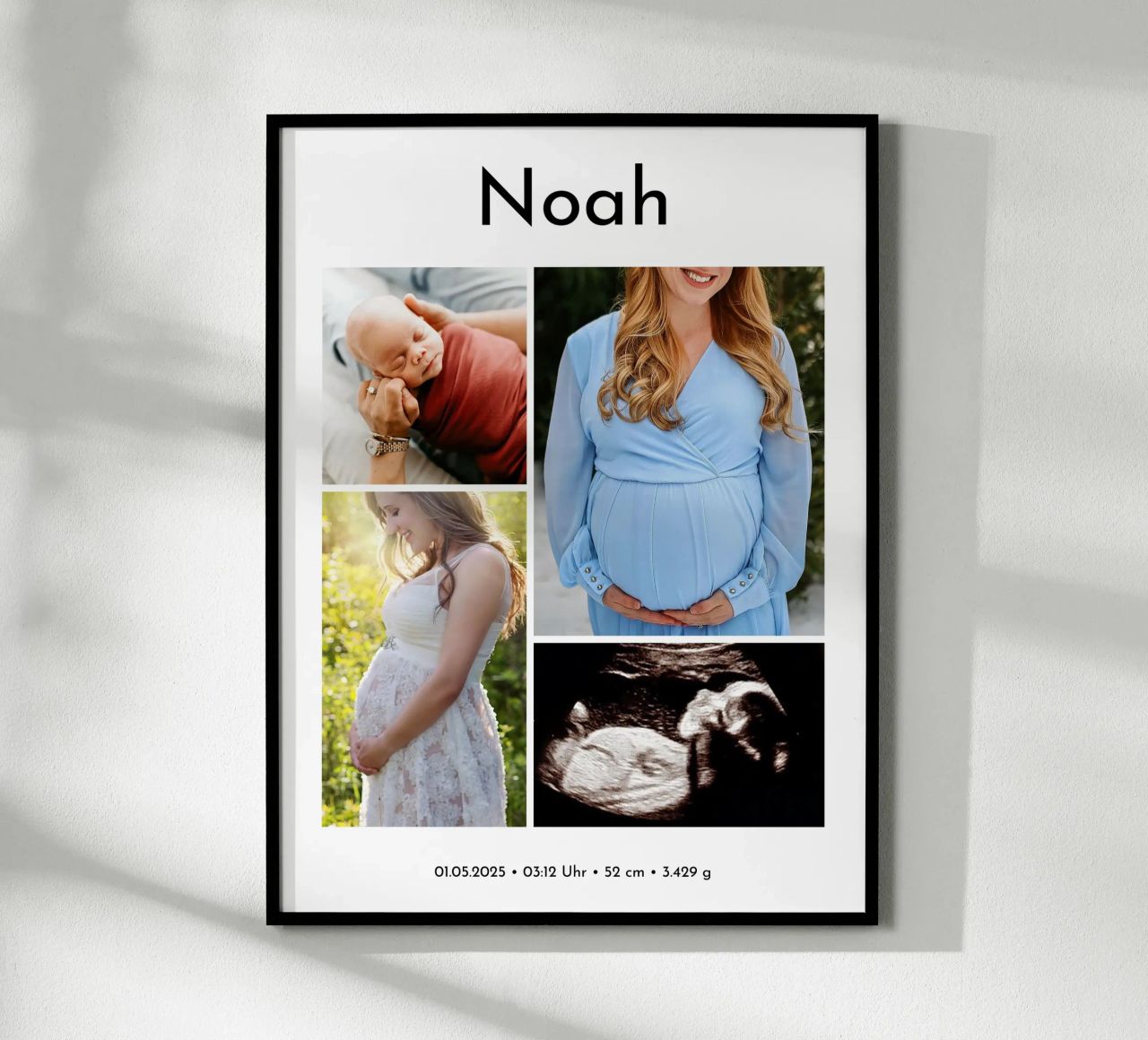 Fotocollage Geburt • Baby & Schwangerschaft 02 poster de Bildschön | Fotocollagen