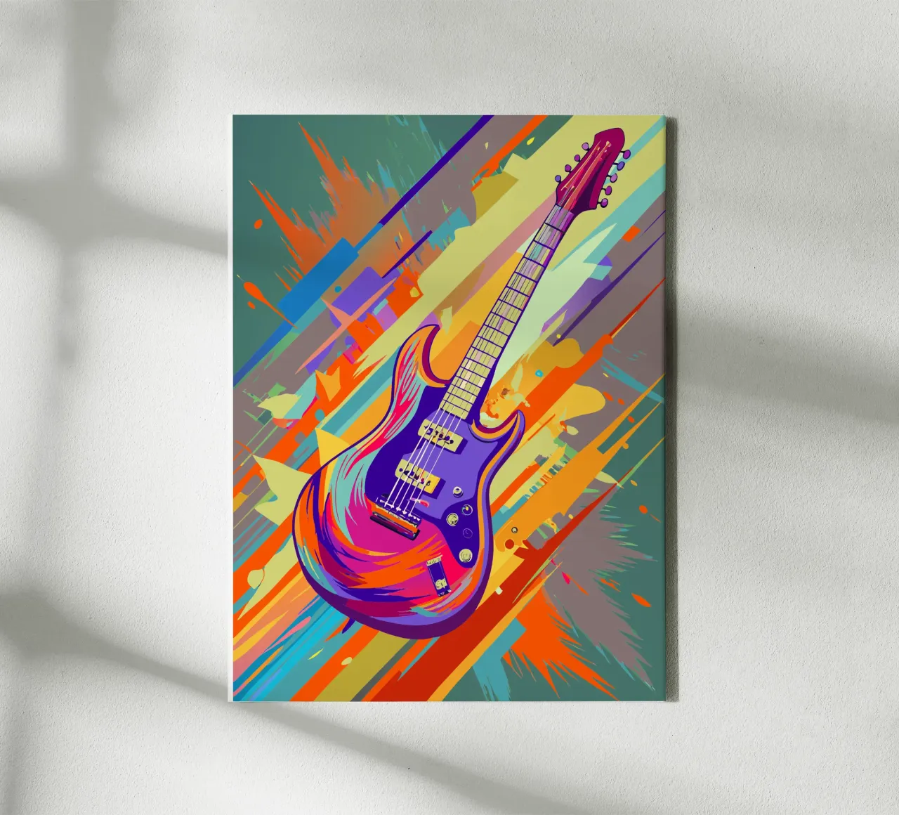 Gitarre elektrische Malerei moderne Kunst Leinwand von jasmine