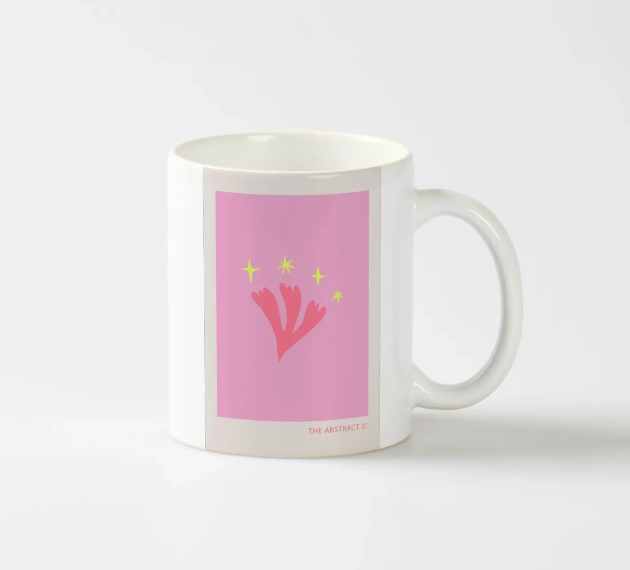 Abstract Pink and Yellow tazza in ceramica da GraceDigitalArtCo