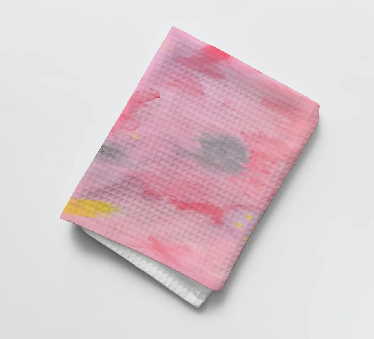 Abstract Painted Flowers Pink and Yellow torchon de GraceDigitalArtCo
