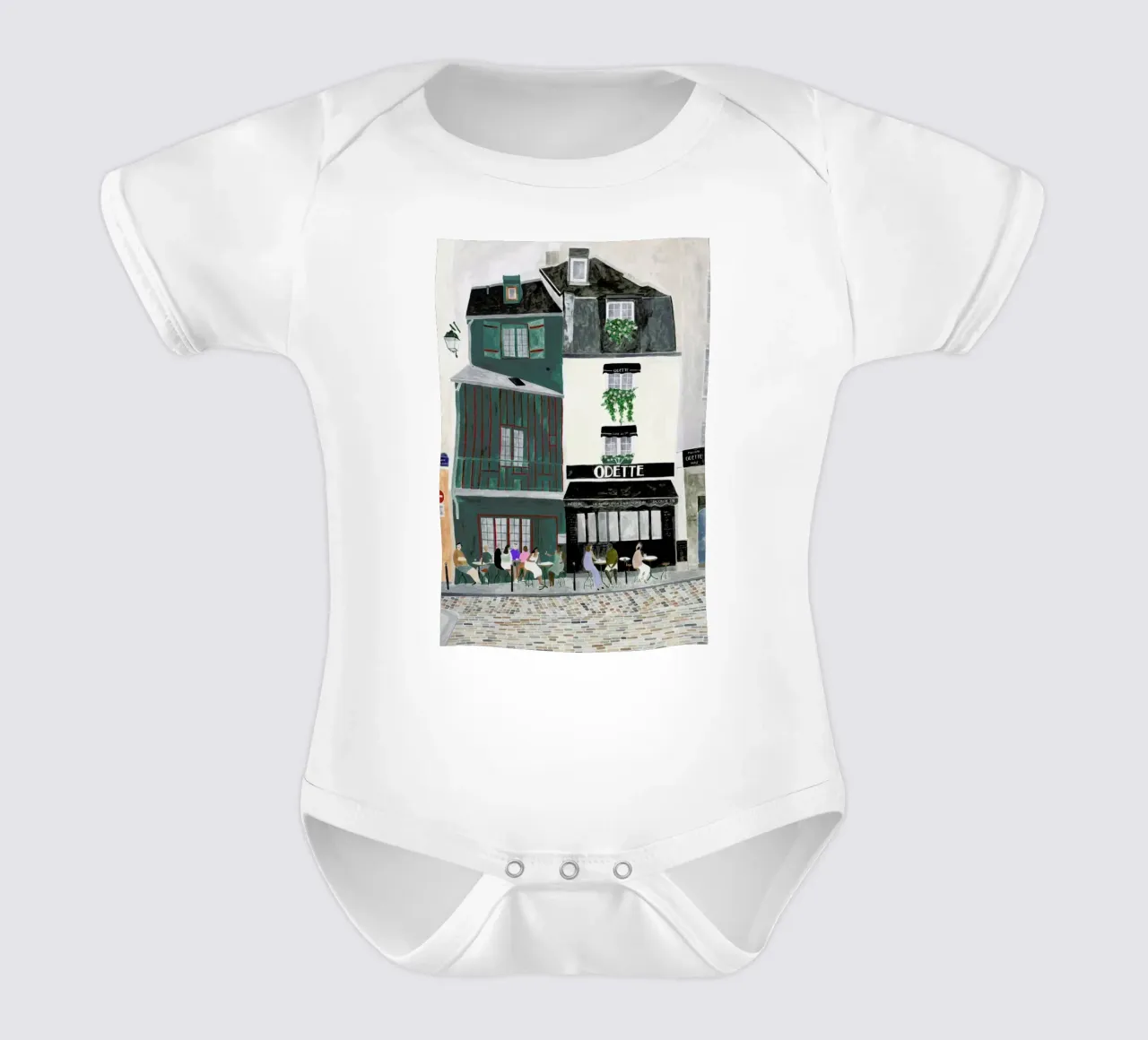 A Day In Paris body neonato maniche corte da Isabelle Vandeplassche