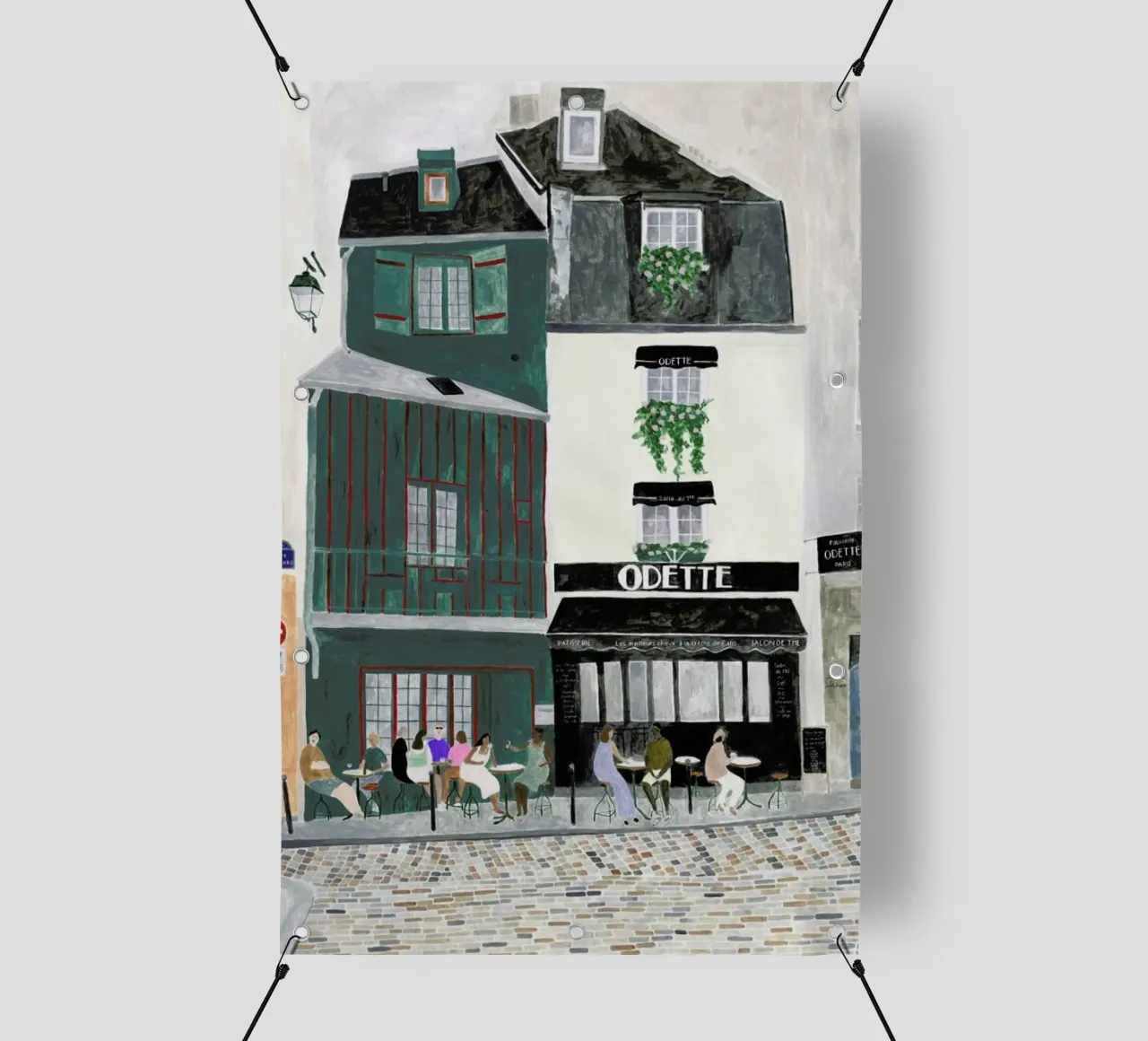 A Day In Paris telo in pvc da Isabelle Vandeplassche