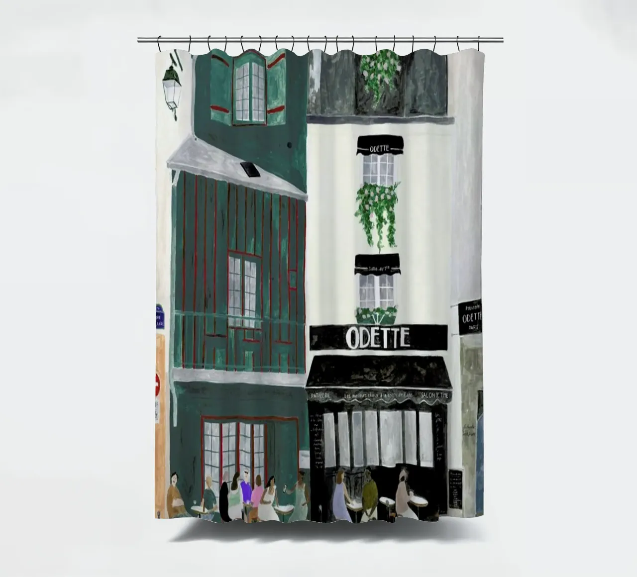 A Day In Paris shower curtain by Isabelle Vandeplassche