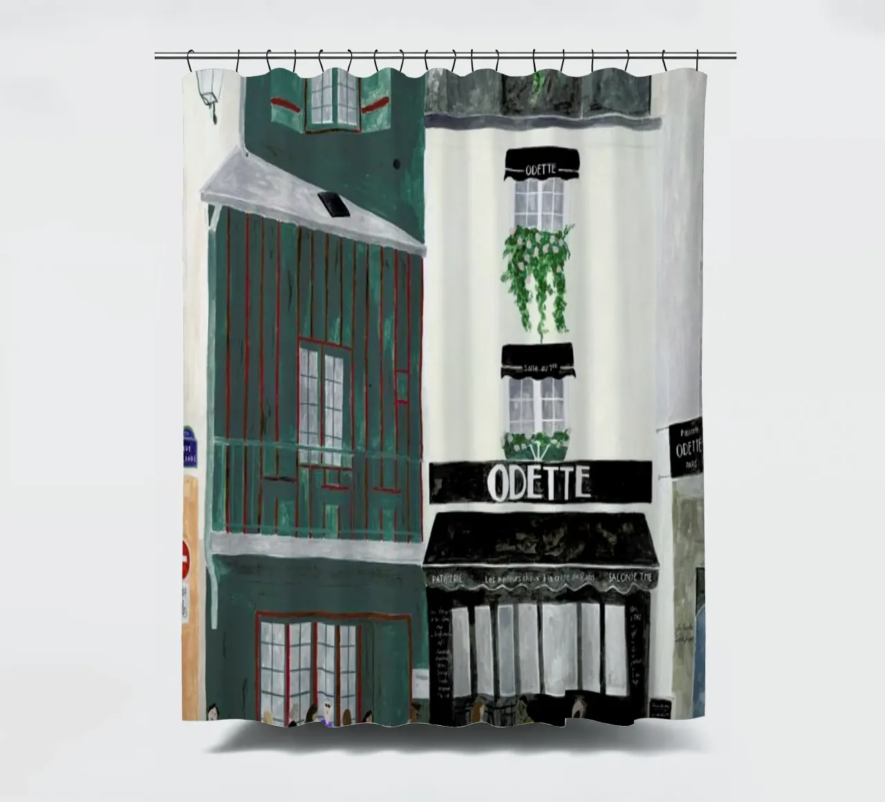 A Day In Paris shower curtain by Isabelle Vandeplassche