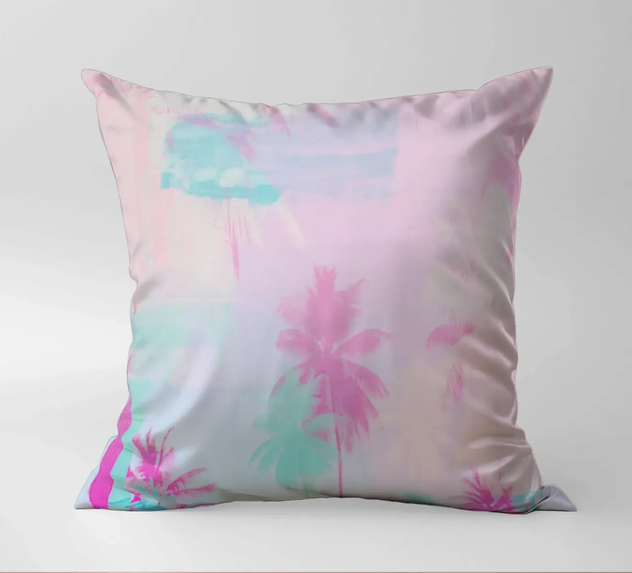 Pink Palm Tree Art cuscino da GraceDigitalArtCo