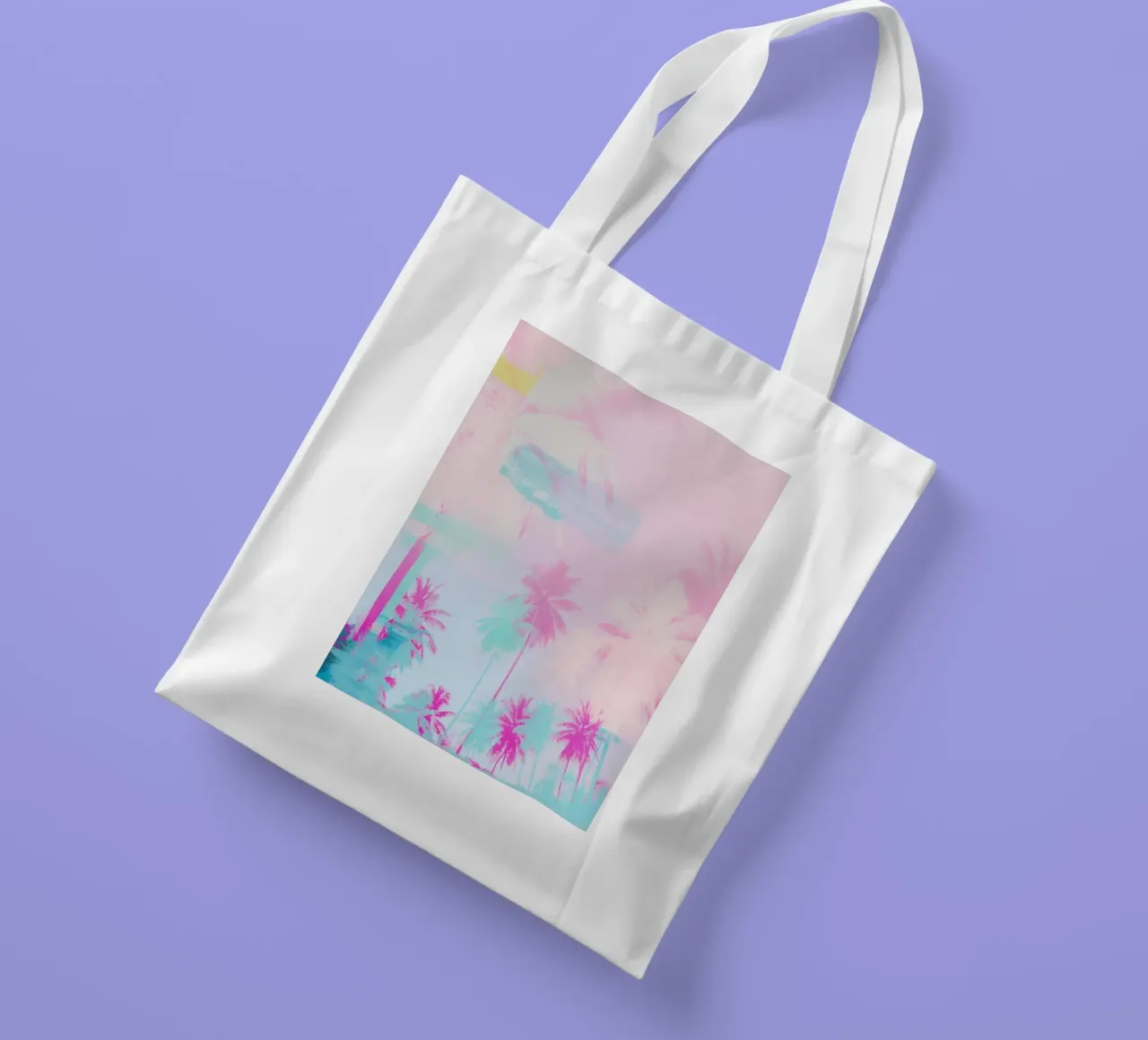 Pink Palm Tree Art borsa in juta da GraceDigitalArtCo