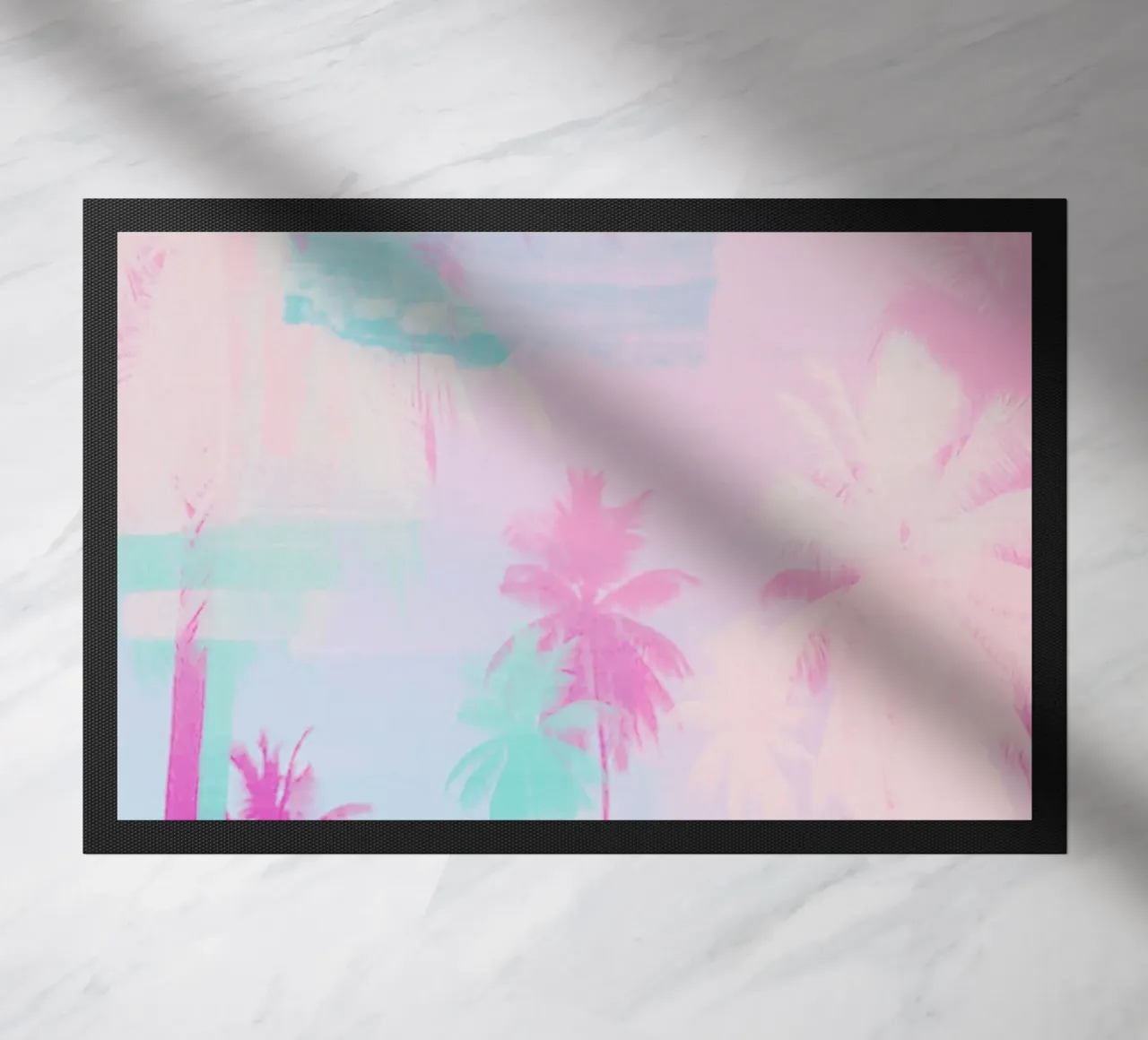 Pink Palm Tree Art zerbino da GraceDigitalArtCo